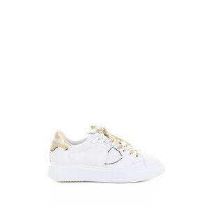 PHILIPPE MODEL PARIS Women's Platform Low-Top Leather Sneakers Women BLANC OR